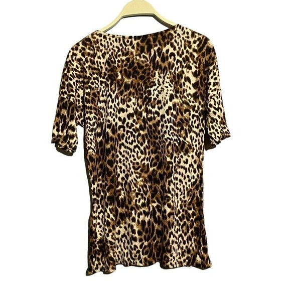 Philosophy Blouse Women XS Leopard Cheetah Snake Skin Gothic Goth Animal Brown - Picture 2 of 12